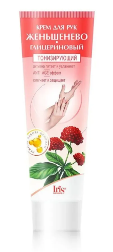 IRIS крем д/рук женьшенево-глицериновый питательный 100мл